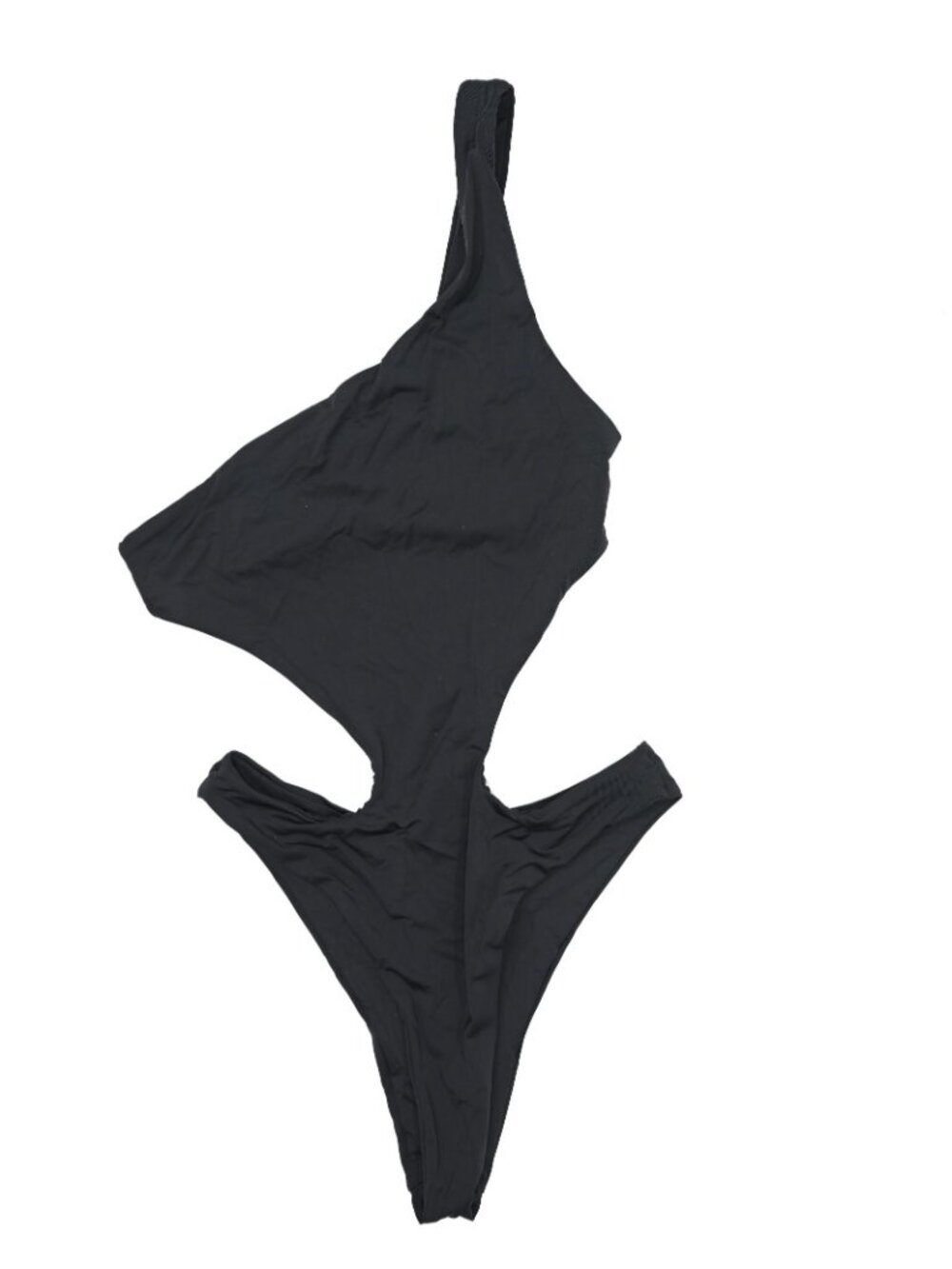 Kamari Swim Nora One Shoulder Cut Out One Piece Swimsuit in Black